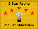 PopularShareware.com 5 Star Rating